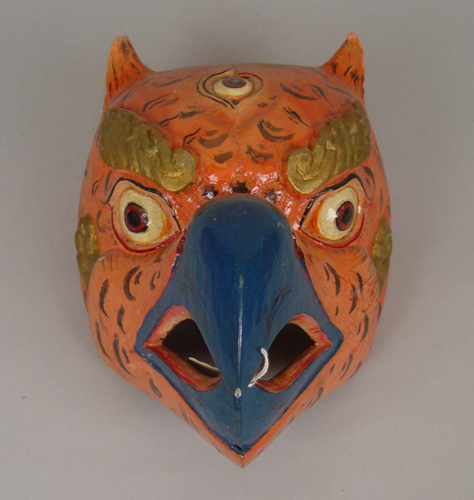 Mask (Orange Bird Head with Blue Beak)