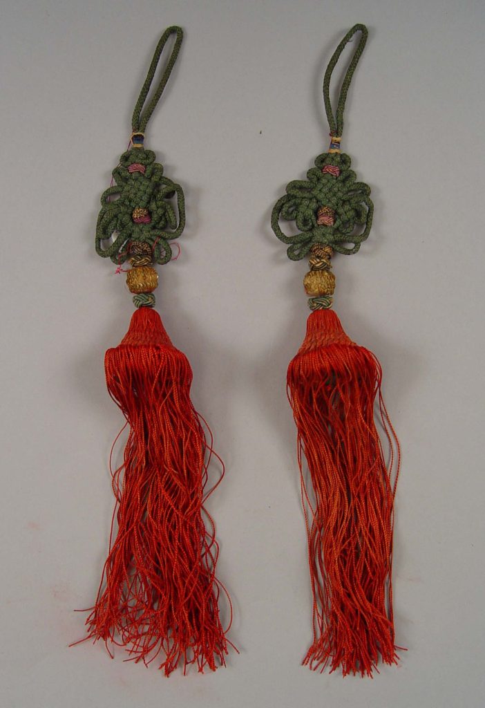 Pair of Tassels with Endless Knot