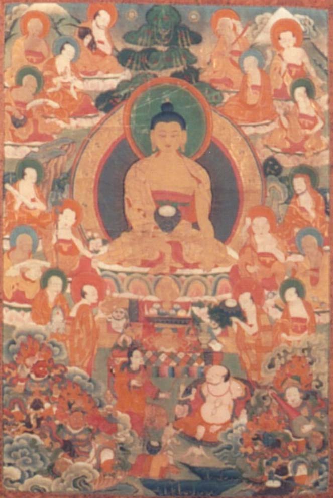 Buddha and the Sixteen Arhats