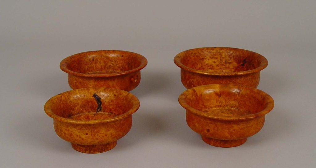 Set of 4 Stackable Wood Bowls