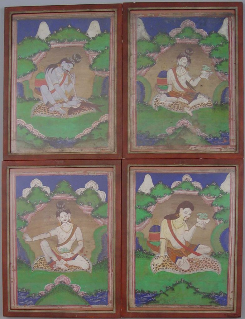 Mahasiddha Thankas (group of 4)