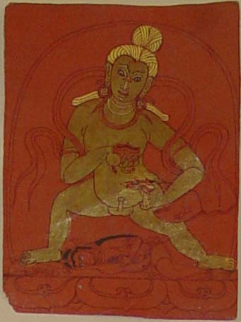 Tsakali painting of Black Jambhala